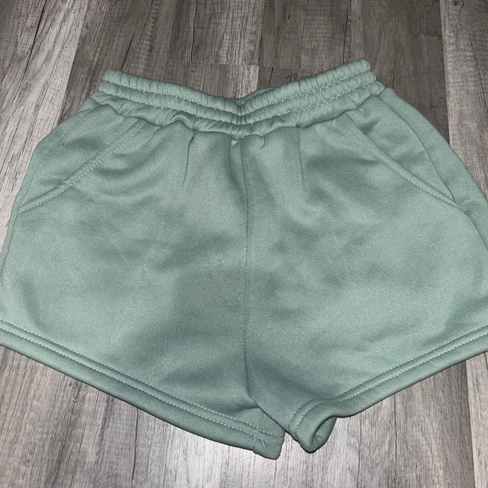 Sage green shorts